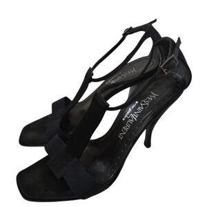 Vintage Yves Saint Laurent Black Stiletto Heels Size 37.5